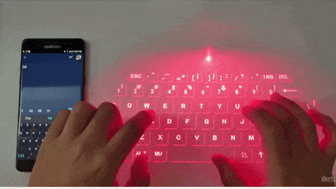Amazing laser-projected keyboard